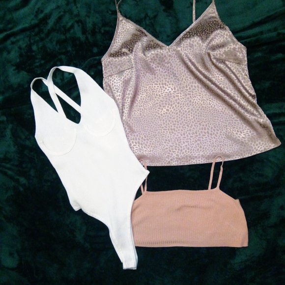 NWOT 3 Asos Tops -  Bodysuit, Camisole, & Croplette Sz 6 - Picture 2 of 16